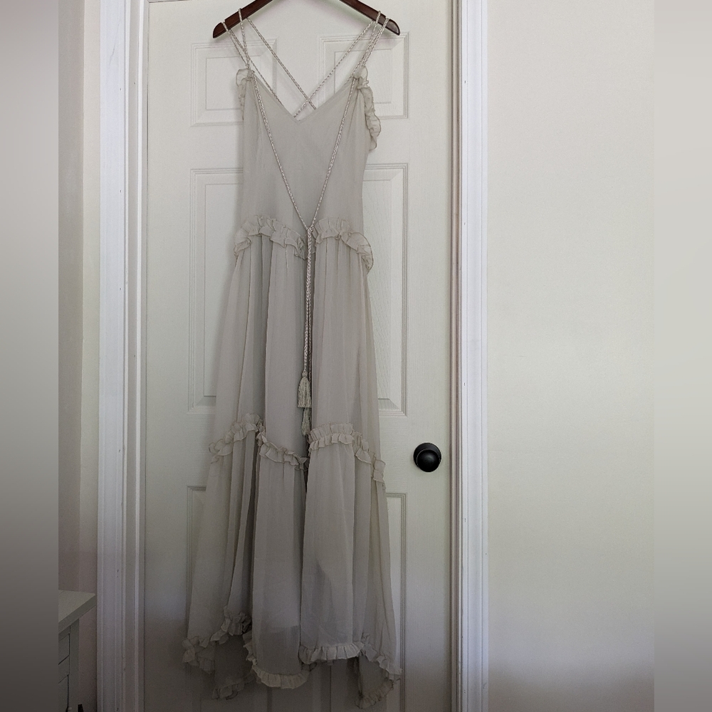 Elegant Ruffle-Tiered Maxi Dress